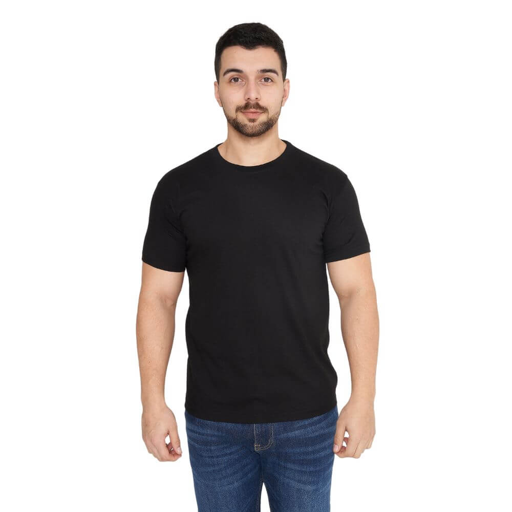 Unisex premium black crew neck t-shirt | Premium Apparel